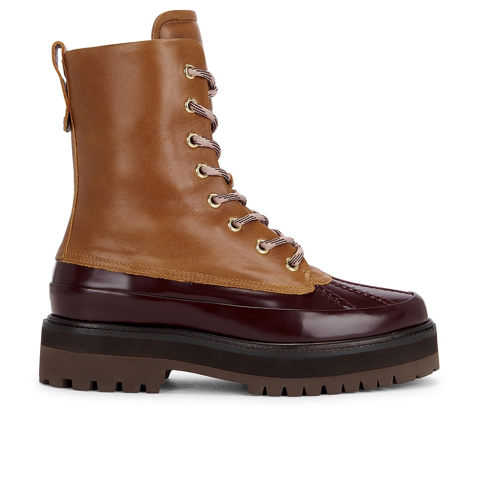 Varley Silo Winter Boot In Bordo & Camel